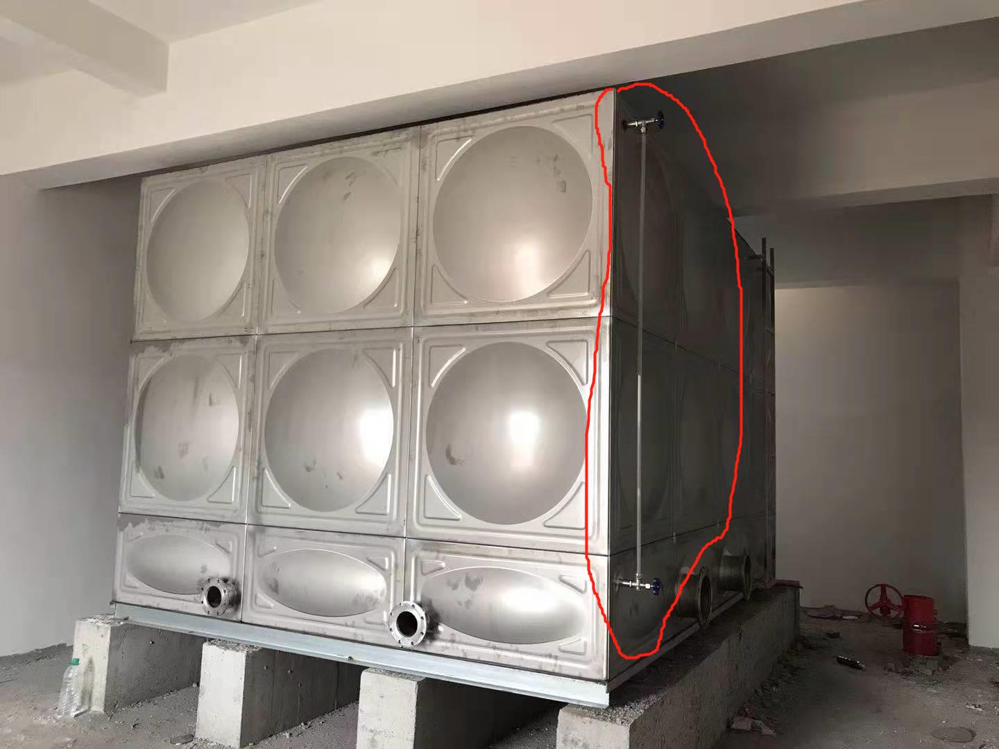 組合式方形水箱水位計安裝方法(側面玻璃管水位計) 組合式方形水箱水位計安裝方法(側面玻璃管水位計)